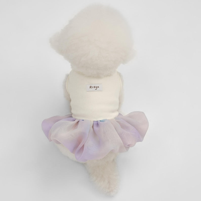 Monet Tulle Pet Bubble Dress: Cat Dog Spring Summer Top - Etsy