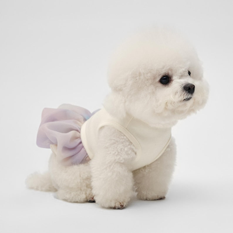 Monet Tulle Pet Bubble Dress: Cat Dog Spring Summer Top - Etsy